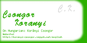 csongor koranyi business card